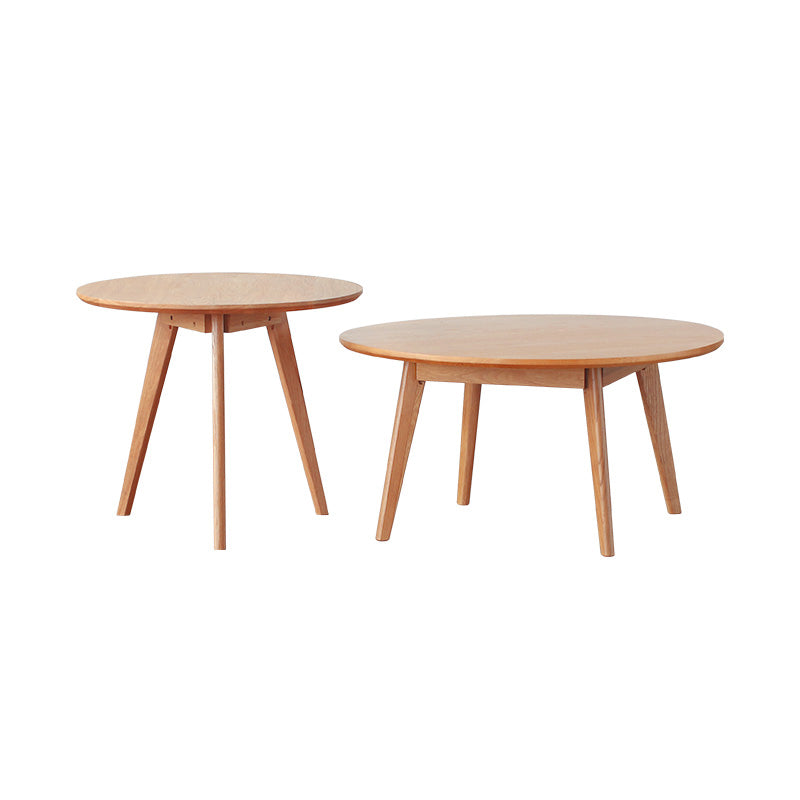 Modernistic Coffee Table Wooden 4 Legs Coffee Cocktail Table for Living Room 31"L x 31"W x 16"H + 24"L x 24"W x 20"H Cherry Wood Clearhalo 'Coffee & Accent Tables' 'Coffee Tables' 'coffee_tables' 'furn' 'furn_coffee_tables' 'Furniture' 'Living Room Furniture' 7413618