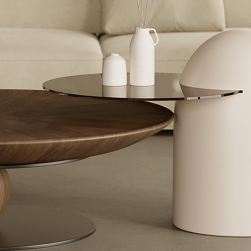 Abstract Coffee or End Table Contemporary Solid Wood Coffee Cocktail Table Clearhalo 'Coffee & Accent Tables' 'Coffee Tables' 'coffee_tables' 'furn' 'furn_coffee_tables' 'Furniture' 'Living Room Furniture' 7413637