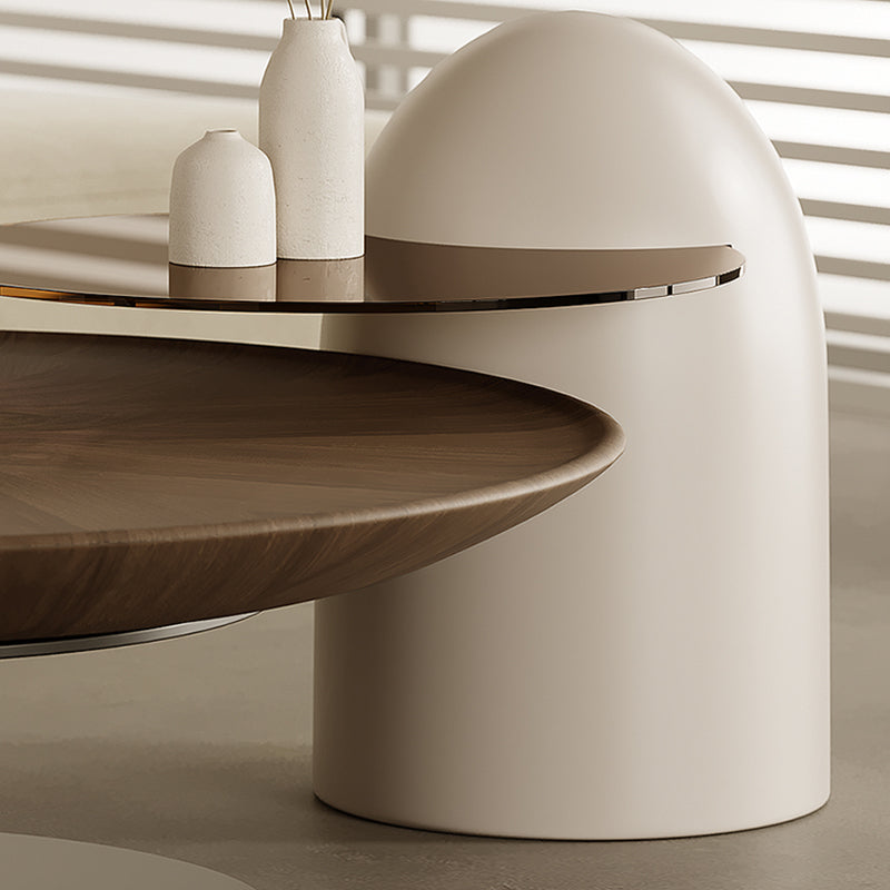 Abstract Coffee or End Table Contemporary Solid Wood Coffee Cocktail Table Clearhalo 'Coffee & Accent Tables' 'Coffee Tables' 'coffee_tables' 'furn' 'furn_coffee_tables' 'Furniture' 'Living Room Furniture' 7413639