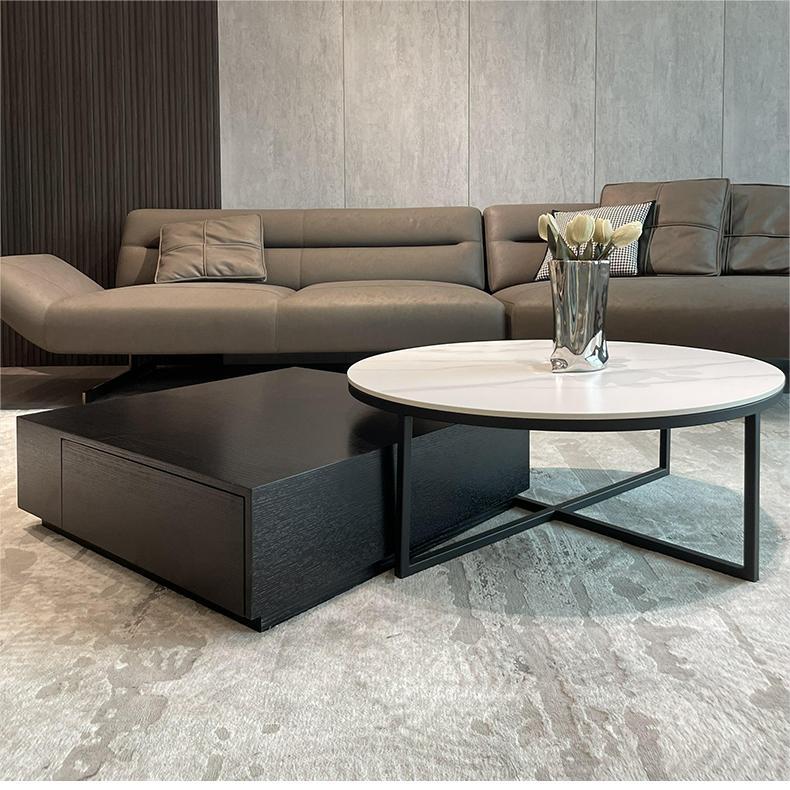 Abstract Coffee or End Table Contemporary Slate Coffee Cocktail Table Clearhalo 'Coffee & Accent Tables' 'Coffee Tables' 'coffee_tables' 'furn' 'furn_coffee_tables' 'Furniture' 'Living Room Furniture' 7413643