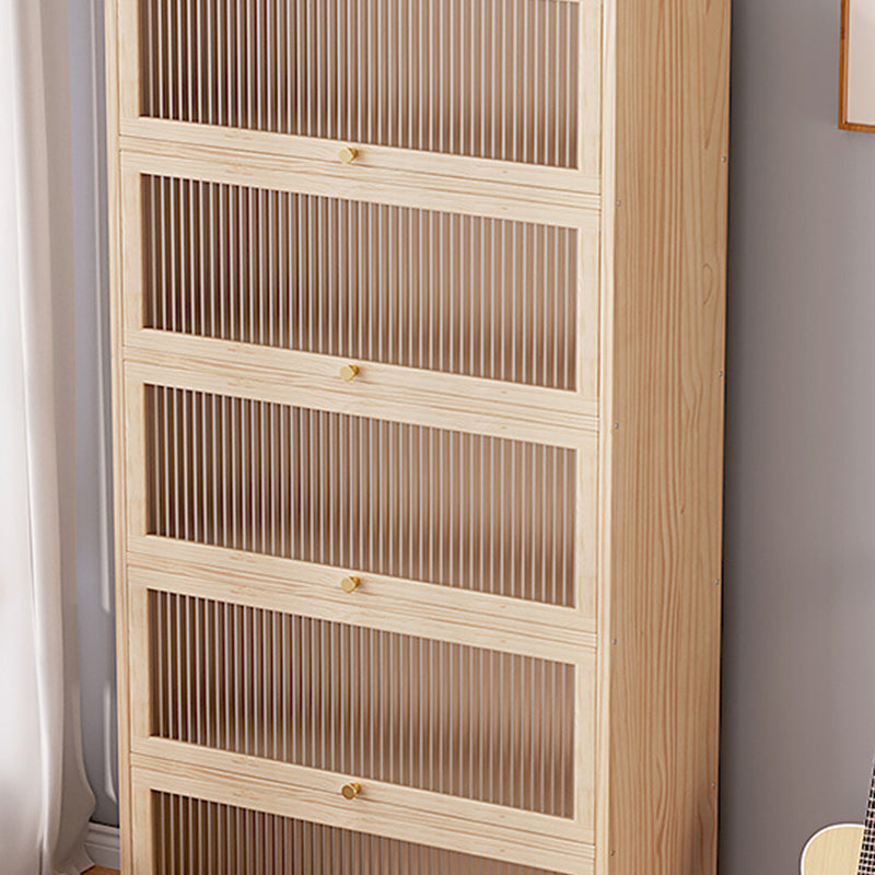 Contemporary Solid Wood Accent Cabinet Rectangle Storage Cabinet with Glass Top Clearhalo 'Cabinets & Chests' 'cabinets_chests' 'furn' 'furn_cabinets_chests' 'Furniture' 'Living Room Furniture' 7413659