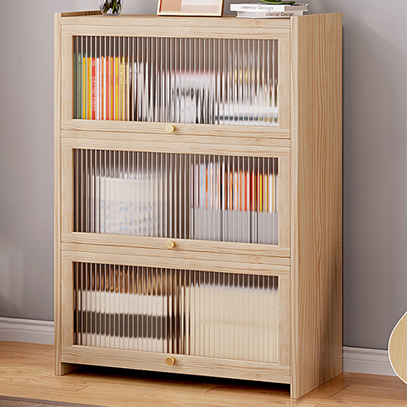 Contemporary Solid Wood Accent Cabinet Rectangle Storage Cabinet with Glass Top Clearhalo 'Cabinets & Chests' 'cabinets_chests' 'furn' 'furn_cabinets_chests' 'Furniture' 'Living Room Furniture' 7413661