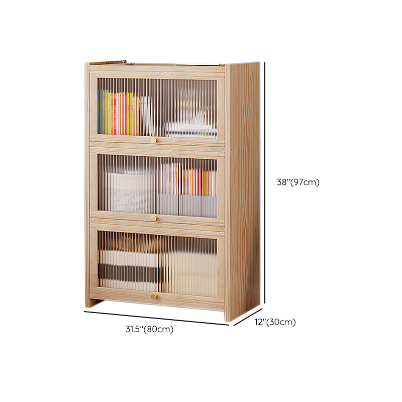 Contemporary Solid Wood Accent Cabinet Rectangle Storage Cabinet with Glass Top Clearhalo 'Cabinets & Chests' 'cabinets_chests' 'furn' 'furn_cabinets_chests' 'Furniture' 'Living Room Furniture' 7413675