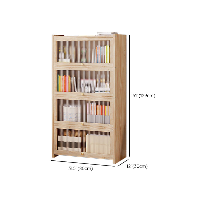 Contemporary Solid Wood Accent Cabinet Rectangle Storage Cabinet with Glass Top Clearhalo 'Cabinets & Chests' 'cabinets_chests' 'furn' 'furn_cabinets_chests' 'Furniture' 'Living Room Furniture' 7413678