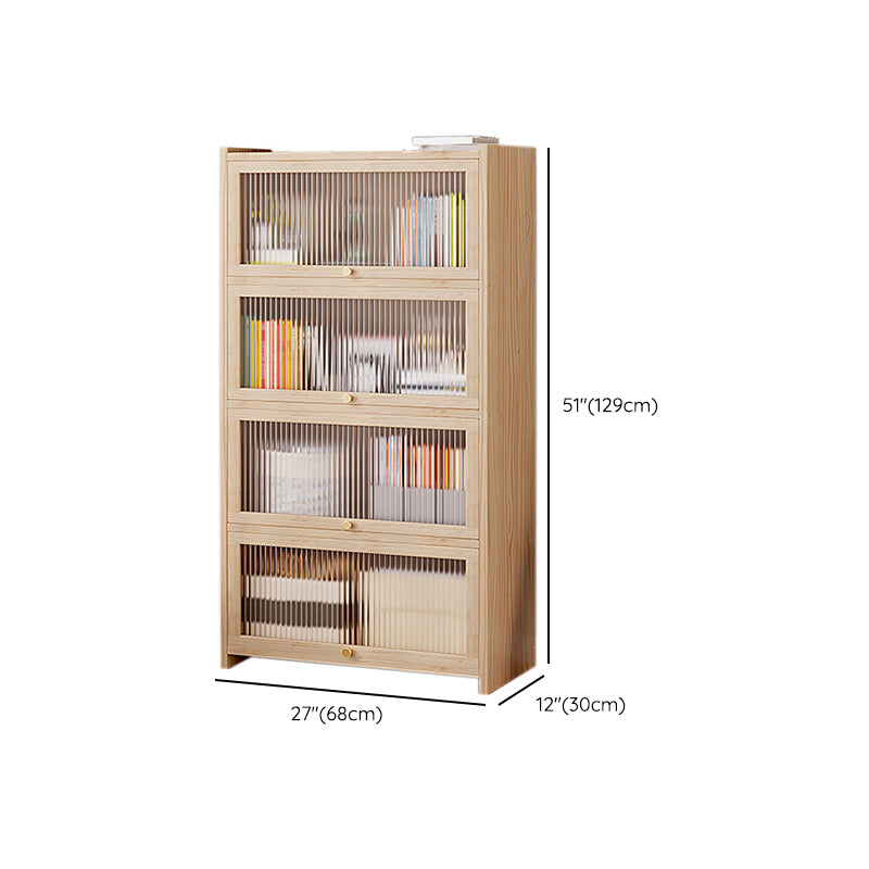 Contemporary Solid Wood Accent Cabinet Rectangle Storage Cabinet with Glass Top Clearhalo 'Cabinets & Chests' 'cabinets_chests' 'furn' 'furn_cabinets_chests' 'Furniture' 'Living Room Furniture' 7413679