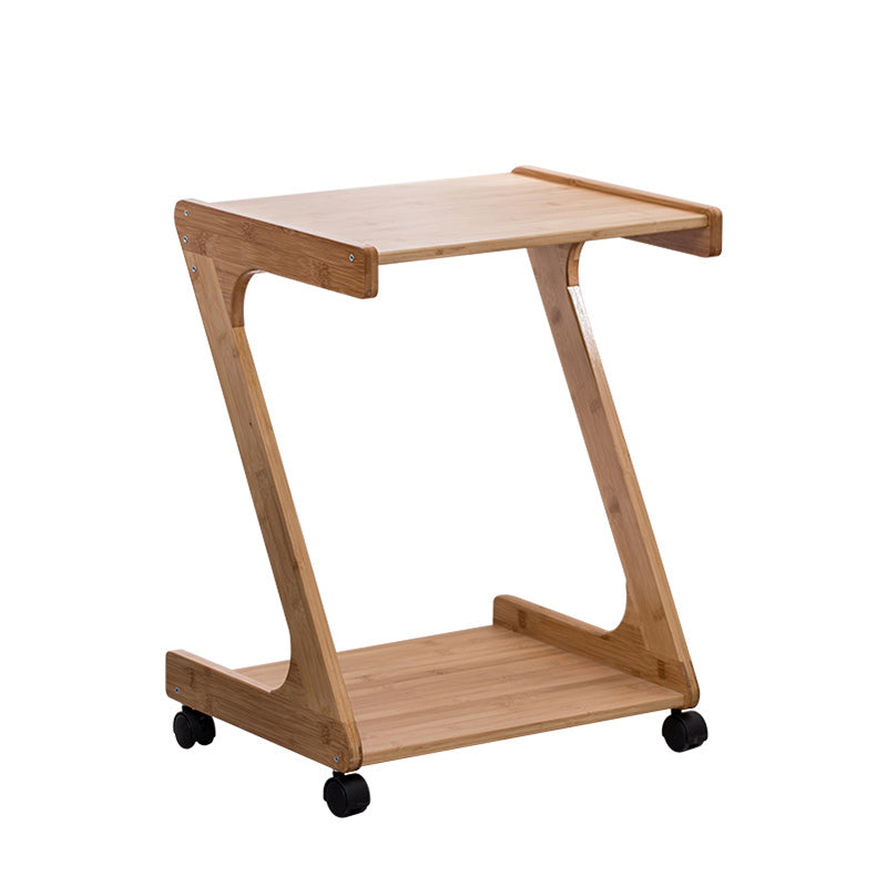 15" Wide Contemporary Corner Table Wood Double Tier Accent Side Table Clearhalo 'Coffee & Accent Tables' 'End & Side Tables' 'end_side_tables' 'furn' 'furn_end_side_tables' 'Furniture' 'Living Room Furniture' 7413757