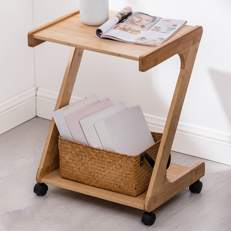 15" Wide Contemporary Corner Table Wood Double Tier Accent Side Table Clearhalo 'Coffee & Accent Tables' 'End & Side Tables' 'end_side_tables' 'furn' 'furn_end_side_tables' 'Furniture' 'Living Room Furniture' 7413762