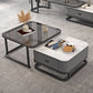 Frame Coffee Table Modern Slate Cocktail Table with Storage Drawers Clearhalo 'Coffee & Accent Tables' 'Coffee Tables' 'coffee_tables' 'furn' 'furn_coffee_tables' 'Furniture' 'Living Room Furniture' 7414247