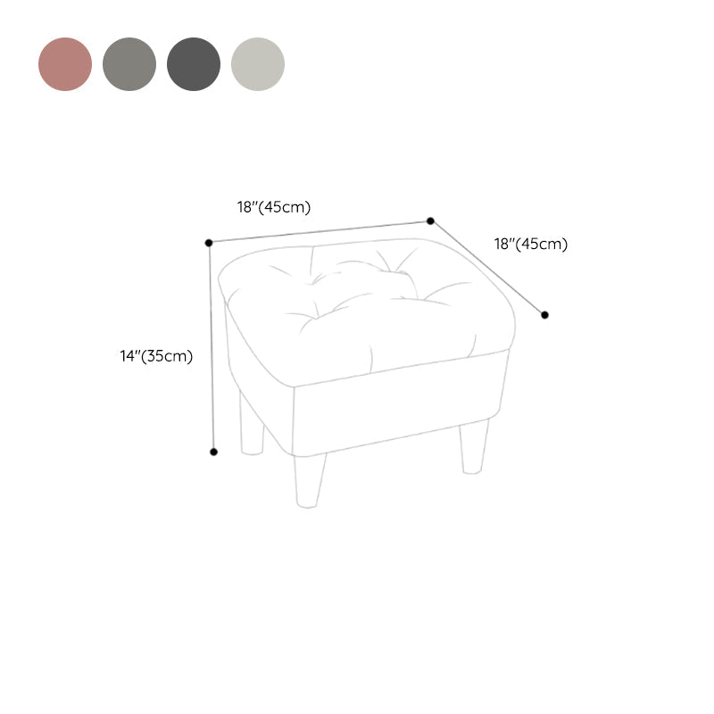 Scandinavian Tufted Single Recliner Chair Wooden Manual Recliner Chair with Footrest Clearhalo 'Chairs & Seating' 'furn' 'furn_recliners' 'Furniture' 'Living Room Furniture' 'Recliners' 7414335
