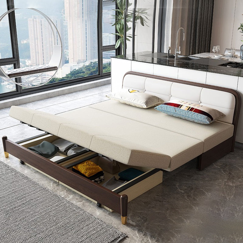 Glam Futon Sleeper Sofa Bed Pillow Back Futon Sleeper Sofa with Storage Clearhalo 'furn' 'furn_futons' 'Furniture' 'Futons & Daybeds' 'Futons' 'Living Room Furniture' 7414338