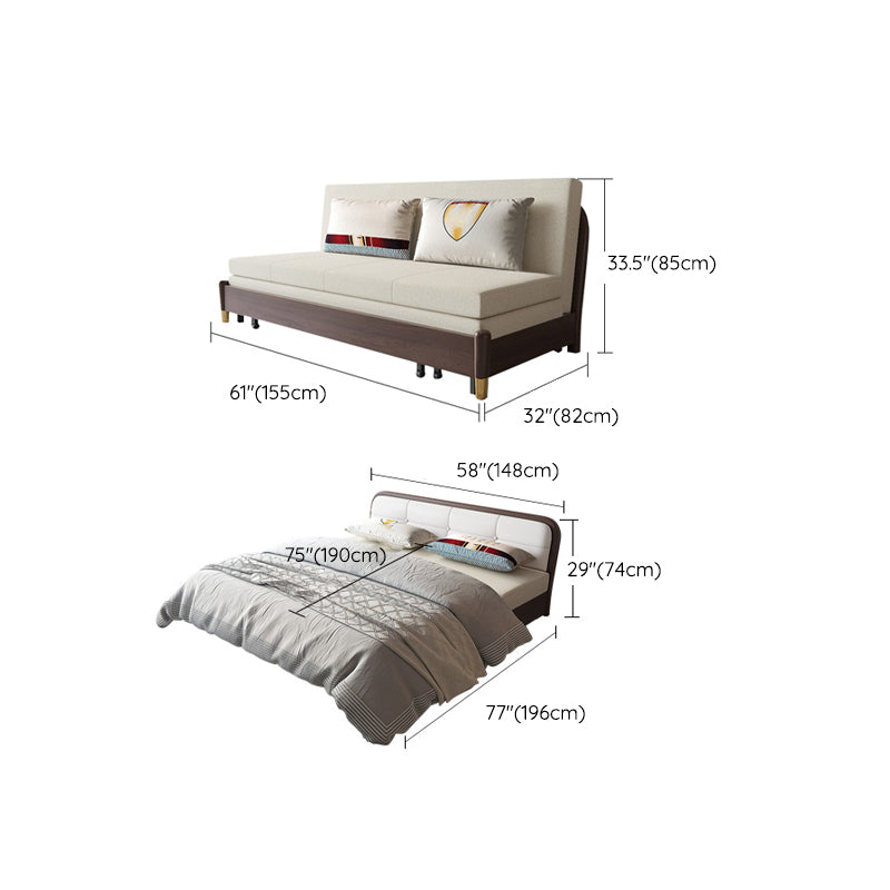 Glam Futon Sleeper Sofa Bed Pillow Back Futon Sleeper Sofa with Storage Clearhalo 'furn' 'furn_futons' 'Furniture' 'Futons & Daybeds' 'Futons' 'Living Room Furniture' 7414345