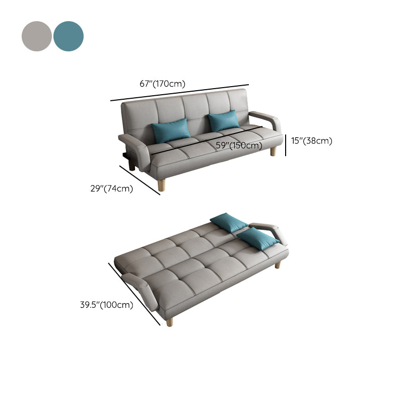 Sofá de sofá cama escandinava Futon Sofá Biscuit Back Futon Sleeper Sofa