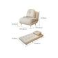 Glam Upholstered Futon and Mattress Pillow Back Folding Futon Frame