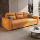 Scandinave Orange Futon and Mattress Arms Futon Sleeper Sanga avec rangement