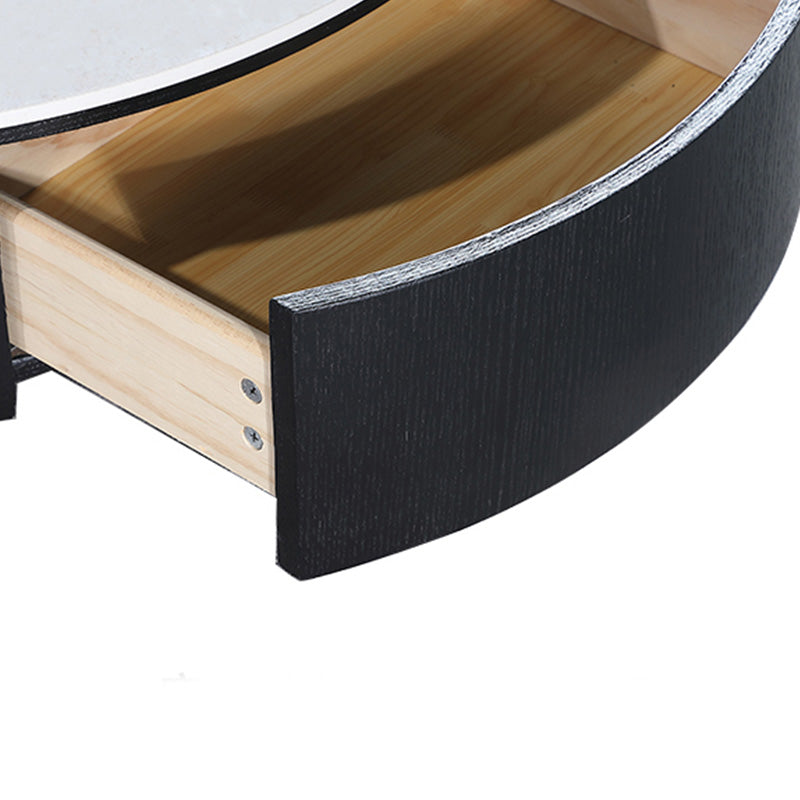Slate Round Coffee Table Solid Wood Coffee Cocktail Table for Living Room Clearhalo 'Coffee & Accent Tables' 'Coffee Tables' 'coffee_tables' 'furn' 'furn_coffee_tables' 'Furniture' 'Living Room Furniture' 7414426