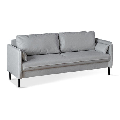 Quadratarm Faux Ledersofa Id Century Lose Rücken -Einzelkissen -Sofa