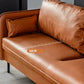 Quadratarm Faux Ledersofa Id Century Lose Rücken -Einzelkissen -Sofa