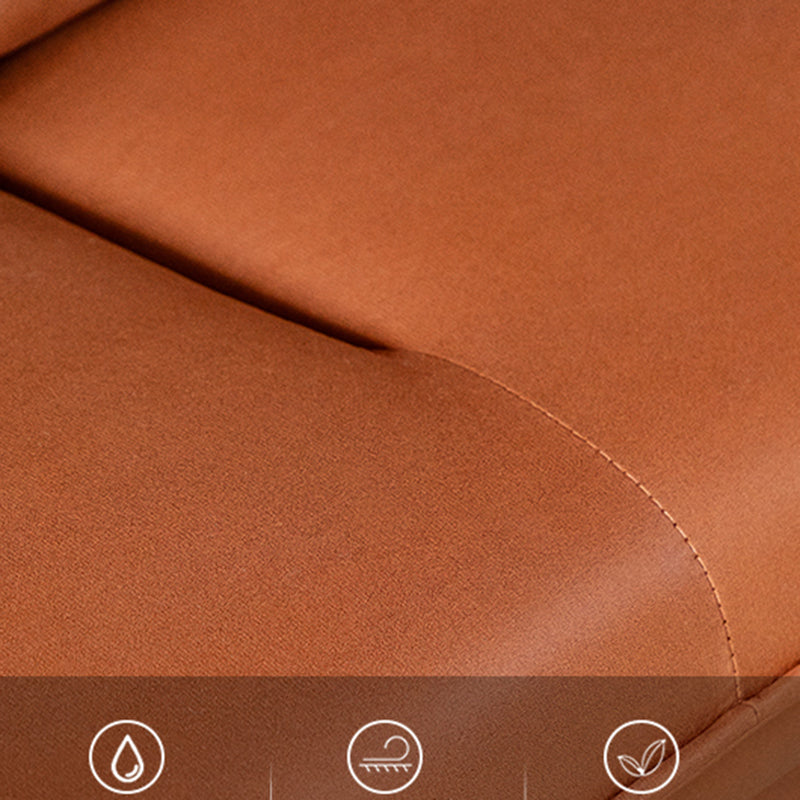 Quadratarm Faux Ledersofa Id Century Lose Rücken -Einzelkissen -Sofa