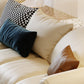 Genuine Leather Loose Back Sofa 31.5" H Beige Tuxedo Arm Sofa