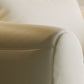 Genuine Leather Loose Back Sofa 31.5" H Beige Tuxedo Arm Sofa