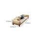 Genuine Leather Loose Back Sofa 31.5" H Beige Tuxedo Arm Sofa