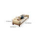 Genuine Leather Loose Back Sofa 31.5" H Beige Tuxedo Arm Sofa