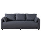 Square Arm Loose Back Sofa 2/3-Seater Nordic Leather Single Cushion Sofa