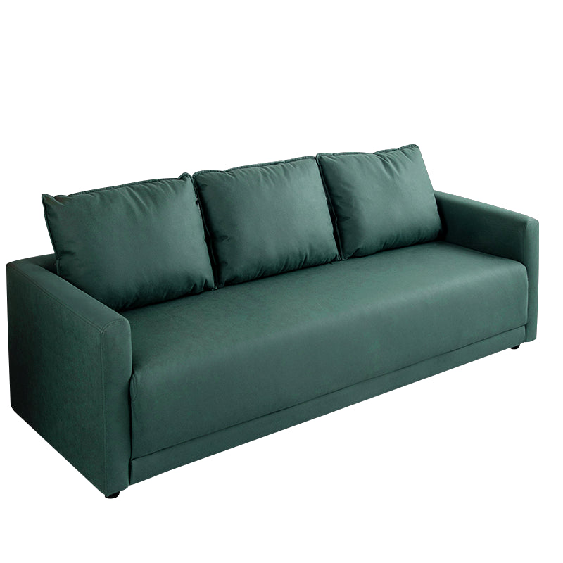 Square Arm Loose Back Sofa 2/3-Seater Nordic Leather Single Cushion Sofa