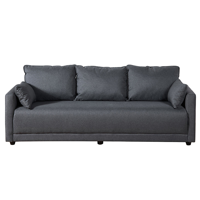 Square Arm Loose Back Sofa 2/3-Seater Nordic Leather Single Cushion Sofa