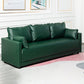 Square Arm Loose Back Sofa 2/3-Seater Nordic Leather Single Cushion Sofa
