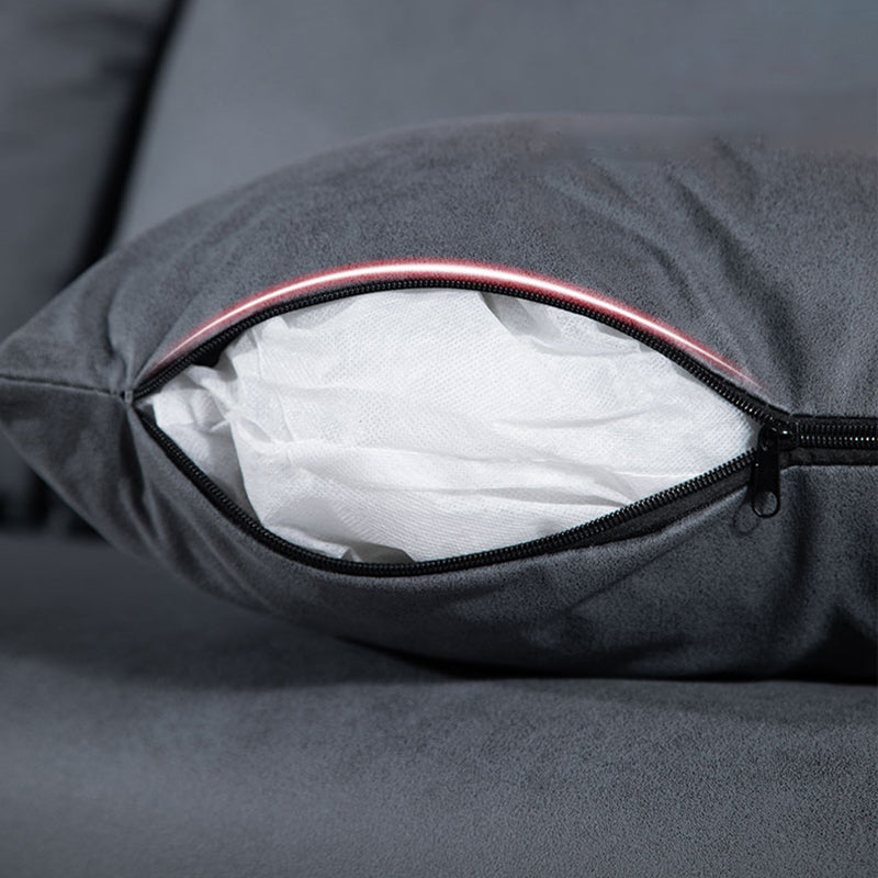 Square Arm Loose Back Sofa 2/3-Seater Nordic Leather Single Cushion Sofa