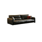 Black Genuine Leather Sofa Mid-Century Modern Square Arm Sofa Genuine Leather Clearhalo 'furn' 'furn_sofas' 'Furniture' 'Living Room Furniture' 'Sofa' 'sofas' 7414548