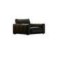 Black Genuine Leather Sofa Mid-Century Modern Square Arm Sofa 43"L x 39"W x 33.5"H Clearhalo 'furn' 'furn_sofas' 'Furniture' 'Living Room Furniture' 'Sofa' 'sofas' 7414553