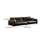 Black Genuine Leather Sofa Mid-Century Modern Square Arm Sofa Clearhalo 'furn' 'furn_sofas' 'Furniture' 'Living Room Furniture' 'Sofa' 'sofas' 7414566