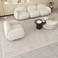 Square Arm Wool Sofa Scandinavian 1/2/3-Seater Sofa in White