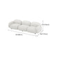 Square Arm Wool Sofa Scandinavian 1/2/3-Seater Sofa in White
