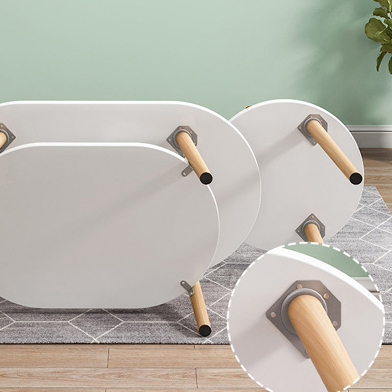 Modern Wooden Coffee Table Oval Bunching Coffee Table Set for Living Room Clearhalo 'Coffee & Accent Tables' 'Coffee Tables' 'coffee_tables' 'furn' 'furn_coffee_tables' 'Furniture' 'Living Room Furniture' 7414801