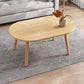 Modern Wooden Coffee Table Oval Bunching Coffee Table Set for Living Room 24"L x 16"W x 12"H Oak Shelves Not Included Clearhalo 'Coffee & Accent Tables' 'Coffee Tables' 'coffee_tables' 'furn' 'furn_coffee_tables' 'Furniture' 'Living Room Furniture' 7414814