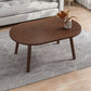 Modern Wooden Coffee Table Oval Bunching Coffee Table Set for Living Room 24"L x 16"W x 12"H Walnut Shelves Not Included Clearhalo 'Coffee & Accent Tables' 'Coffee Tables' 'coffee_tables' 'furn' 'furn_coffee_tables' 'Furniture' 'Living Room Furniture' 7414815