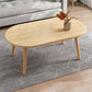 Modern Wooden Coffee Table Oval Bunching Coffee Table Set for Living Room 31"L x 18"W x 12"H Oak Shelves Not Included Clearhalo 'Coffee & Accent Tables' 'Coffee Tables' 'coffee_tables' 'furn' 'furn_coffee_tables' 'Furniture' 'Living Room Furniture' 7414817