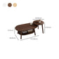 Modern Wooden Coffee Table Oval Bunching Coffee Table Set for Living Room Clearhalo 'Coffee & Accent Tables' 'Coffee Tables' 'coffee_tables' 'furn' 'furn_coffee_tables' 'Furniture' 'Living Room Furniture' 7414824