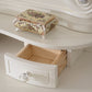 4 Drawers Makeup Table White Make up Table Stool Set Victorian Wood Vanity
