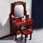 Traditions Red Oak Vanity Set Solid Wood Vanity with Drawers and Mirror