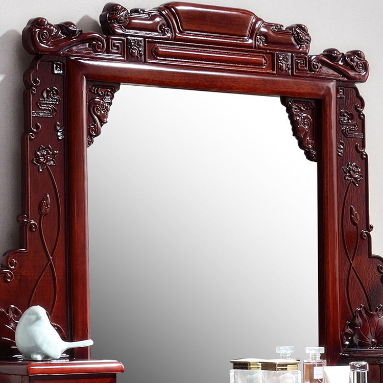 Traditions Red Oak Vanity Set Solid Wood Vanity with Drawers and Mirror