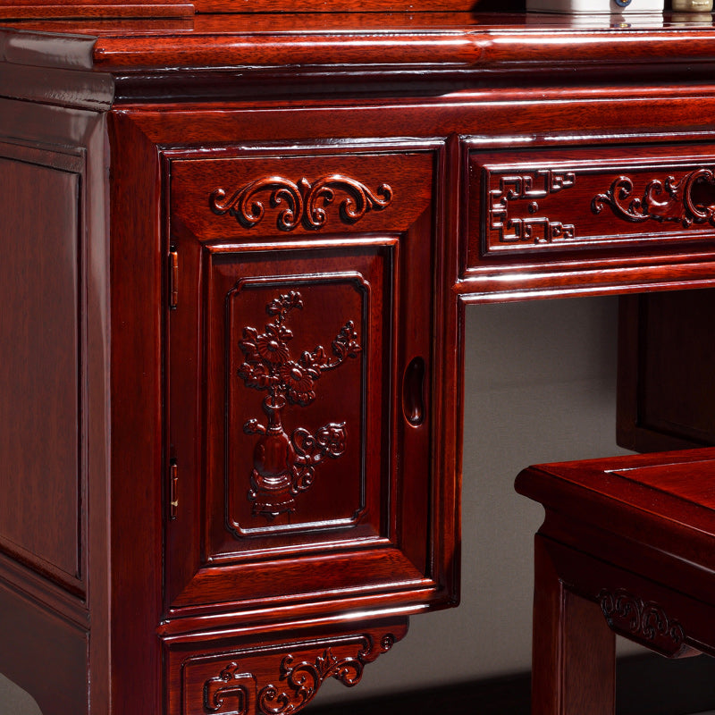 Traditions Red Oak Vanity Set Solid Wood Vanity with Drawers and Mirror