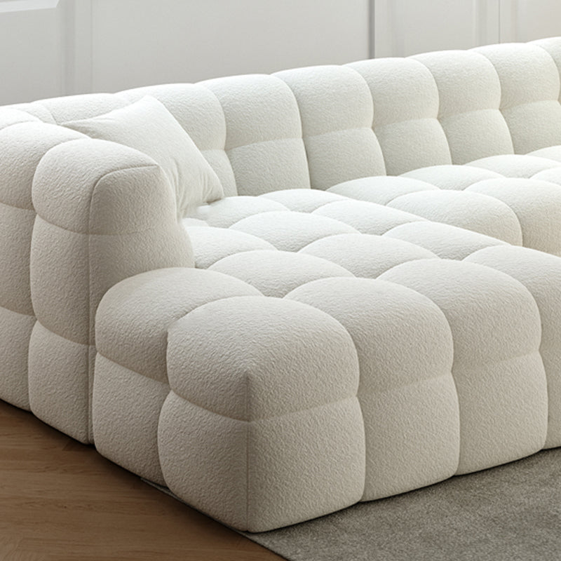 Scandinavische woonkamer sectionele banken witte L-vormige modulaire slaper sectioneel