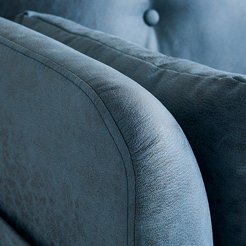 Canapé de bras carré tufté à 3 places en cuir en cuir simple canapé-coussin