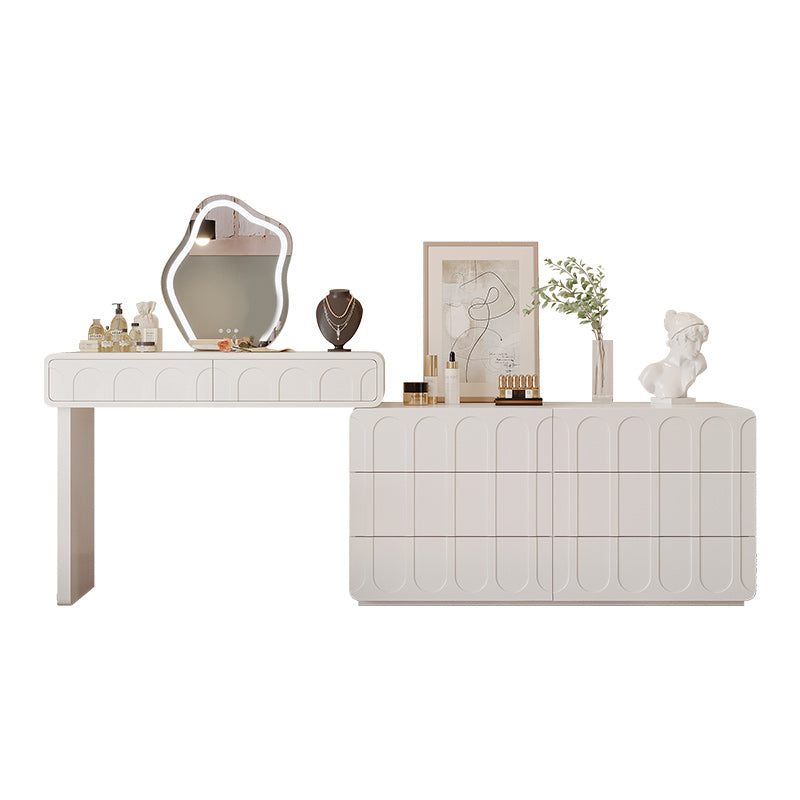 Scrivania per vanity per trucco a specchio illuminato in tavolo da toeletta per vanità in legno per camera da letto