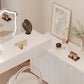 Scrivania per vanity per trucco a specchio illuminato in tavolo da toeletta per vanità in legno per camera da letto