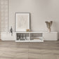 Faux Wood Media Console Contemporary White TV Stand Console with Drawers 94.5"L x 16"W x 16"H 2 Clearhalo 'furn' 'furn_tv_stands_entertainment_centers' 'Furniture' 'Living Room Furniture' 'TV Stands & Entertainment Centers' 'TV Stands & Media Storage Furniture' 'tv_stands_entertainment_centers' 7415356